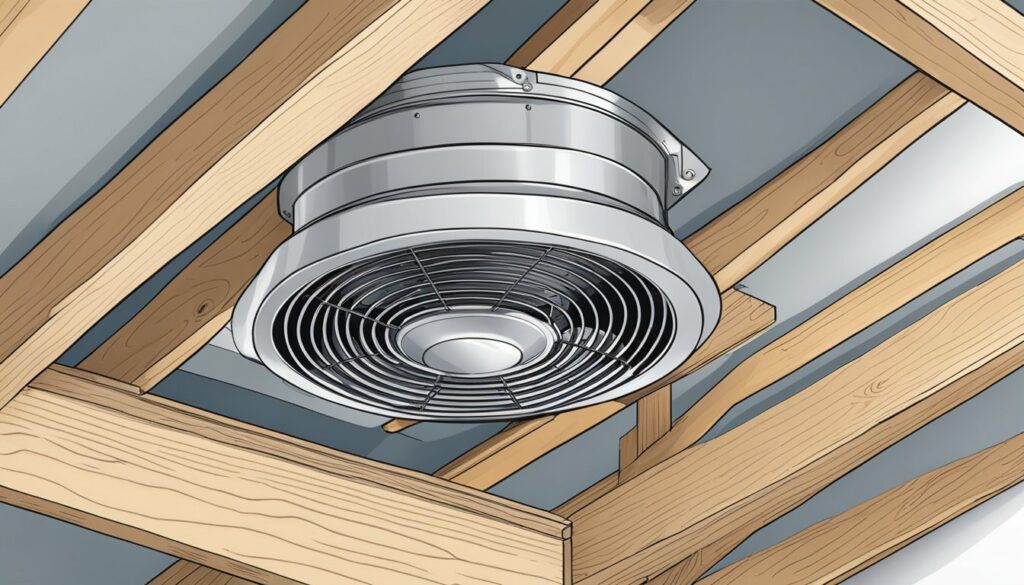 How to install a ceiling fan in an attic.